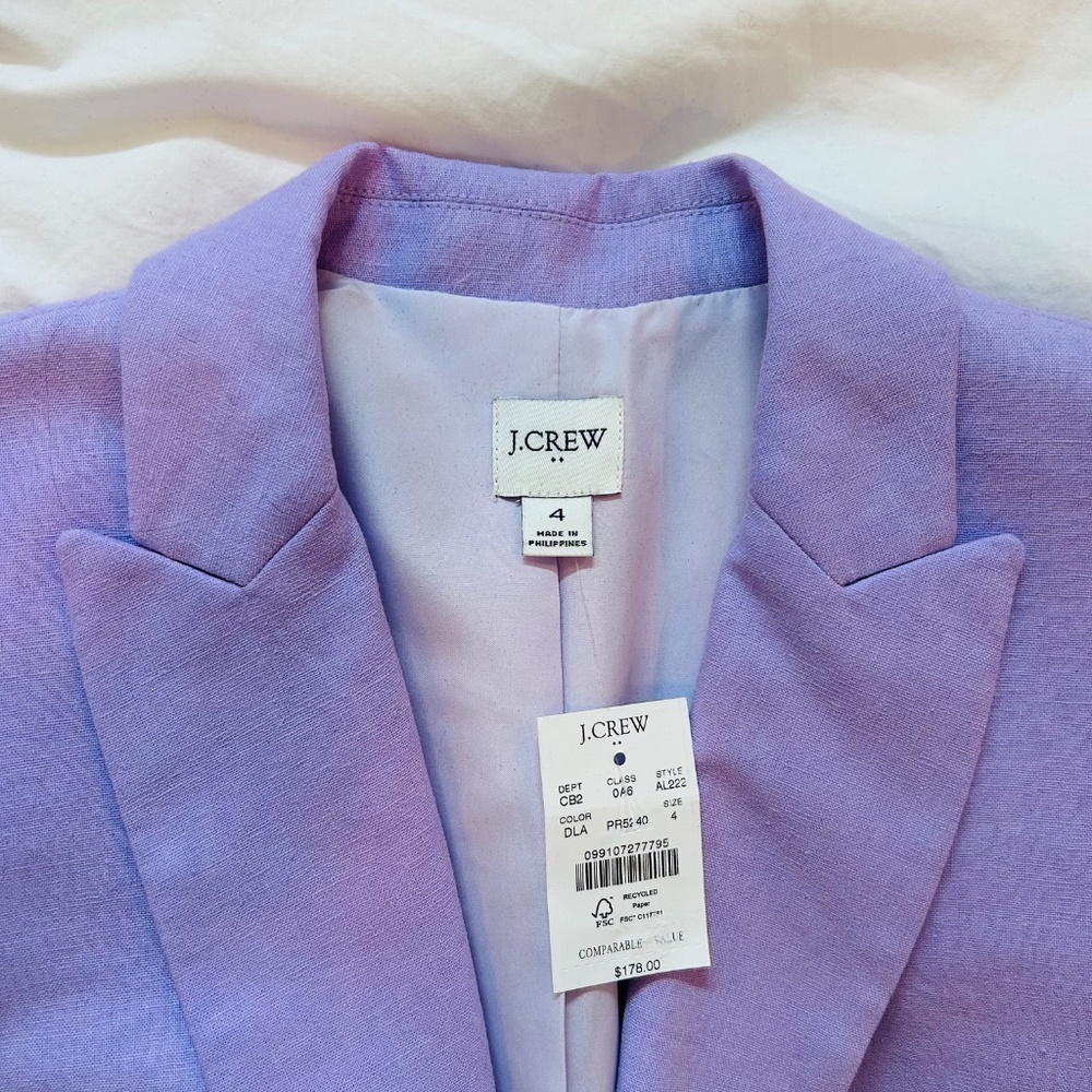 J.Crew Linen-blend One-button Blazer - Picture 7 of 7